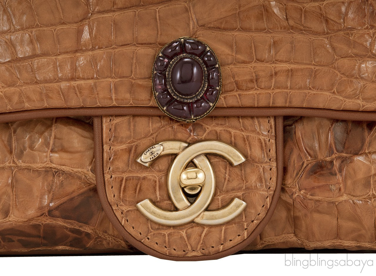 Paris Bombay Shiva Brown Crocodile