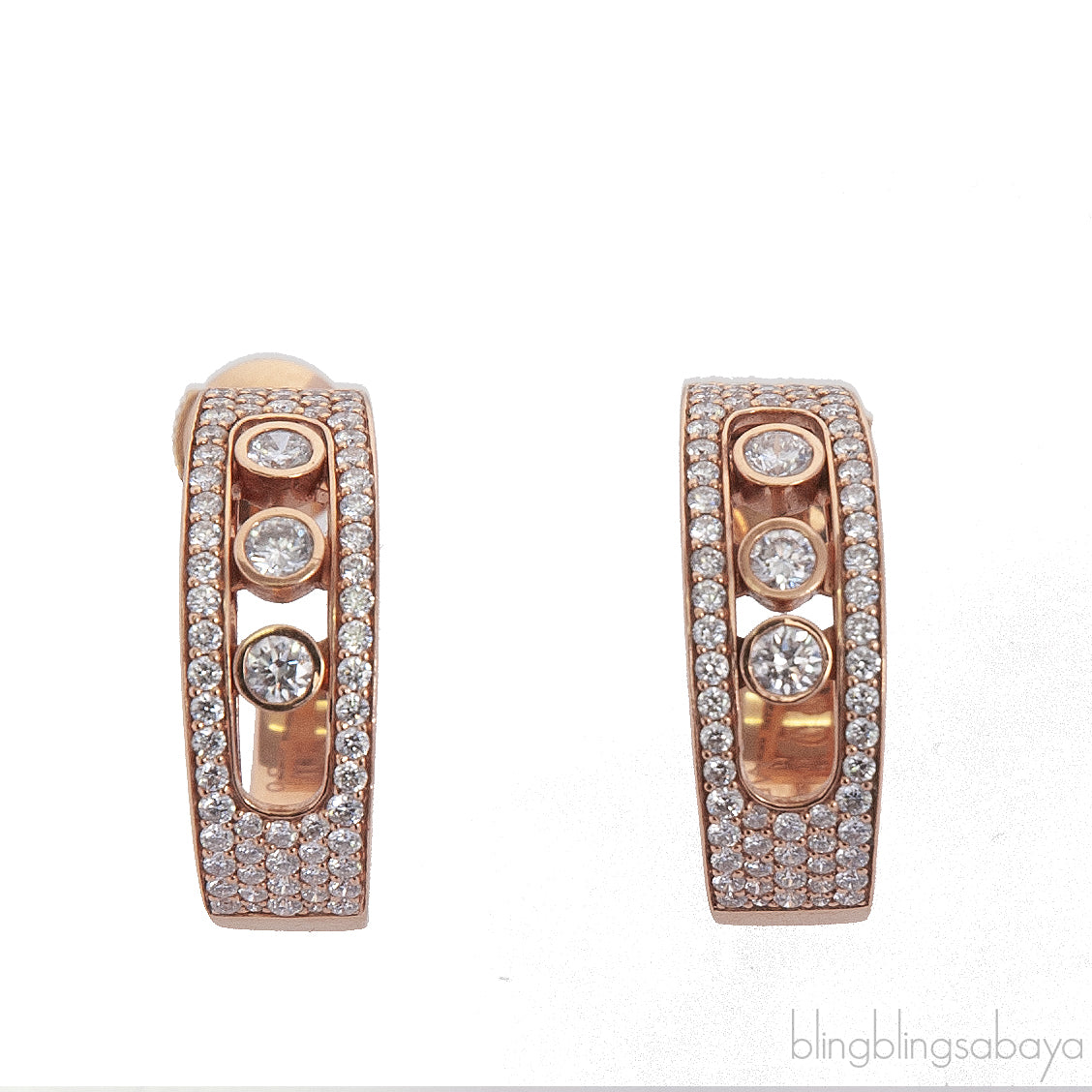 Messika joaillerie Rose Gold Move Joallerie Hoop Earrings