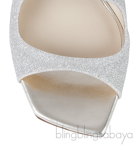 Jimmy Choo Anise 75 Platinum Ice Sandals