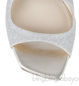 Jimmy Choo Anise 75 Platinum Ice Sandals