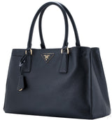 Black Saffiano Lux Leather Tote