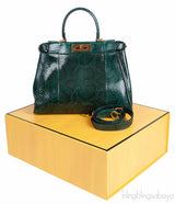 Fendi Peekaboo Medium Green Python Bag