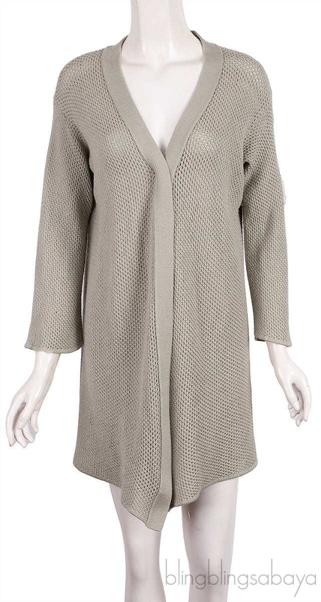 Grey Perforated Cardigan