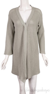 Grey Perforated Cardigan