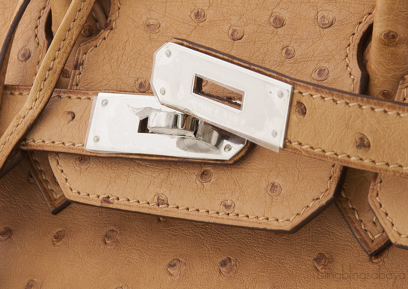 Birkin 30 Natural Gold Ostrich PHW