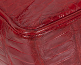 Vintage Red Crocodile CC Classic Mini Square Bag