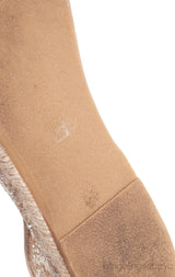 Lace Rhinestone Embellished Espadrille