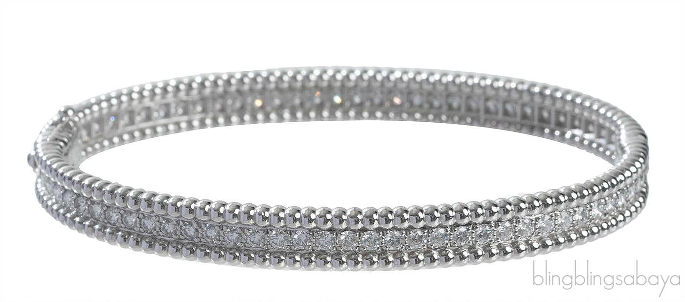 Perlee Diamond White Gold Bracelet One Row