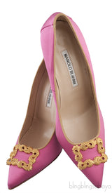 Fuchsia Tradimod Satin Heels