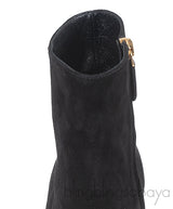 Prada Black Velvet Platform Boots