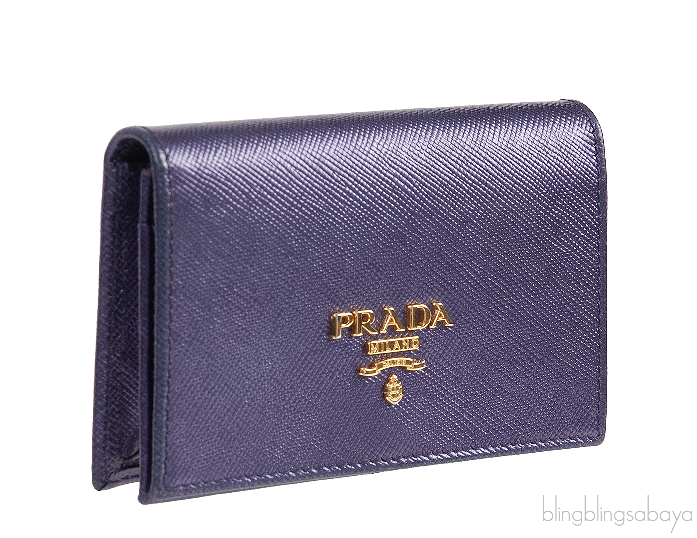 Prada Purple Saffiano Card Holder
