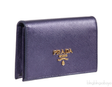 Prada Purple Saffiano Card Holder