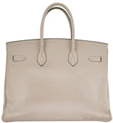 Birkin 35 Gris Tourterelle GHW