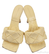 Yellow Lido Intrecciato Mules
