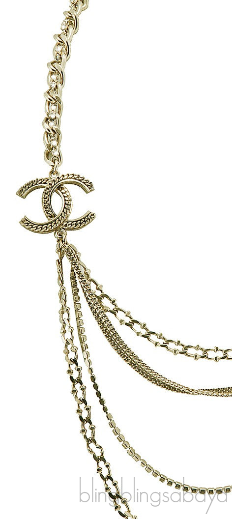 CC Dangling Multi Strand Necklace