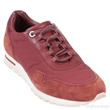 Loro Piana Maroon Nylon and Brown Suede Sneakers