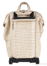 Nightingale Calf Leather Croc Embossed Luggage Trolley