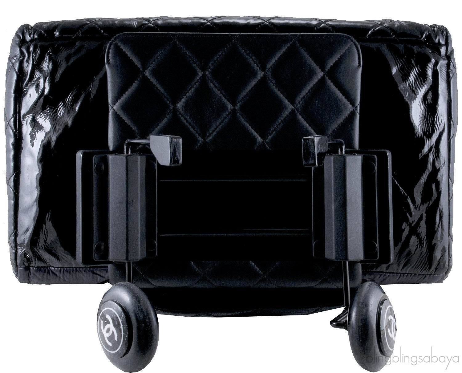 Black Quilted Shopping Trolley Bag