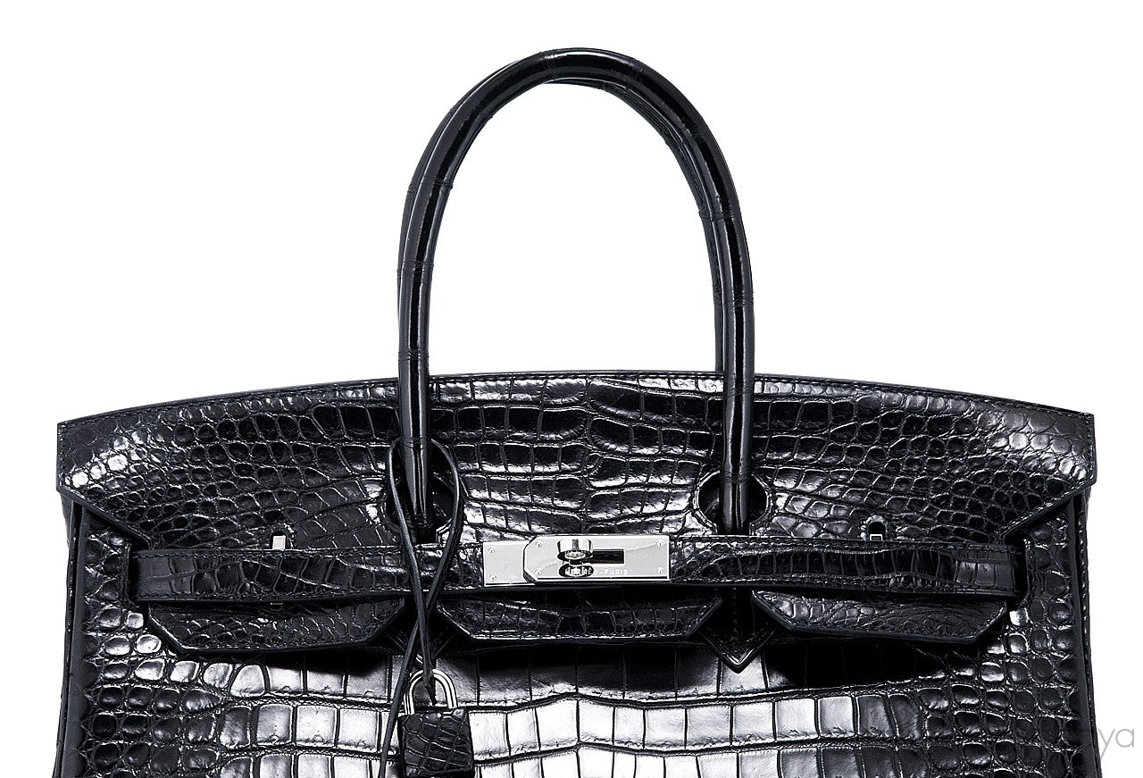Birkin 35 Black Matte Crocodile PHW