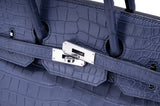 Birkin 35 Brighton Blue Matte Porosus