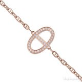 Hermes Chaine d\'ancre Contour Rose Gold Diamond Bracelet