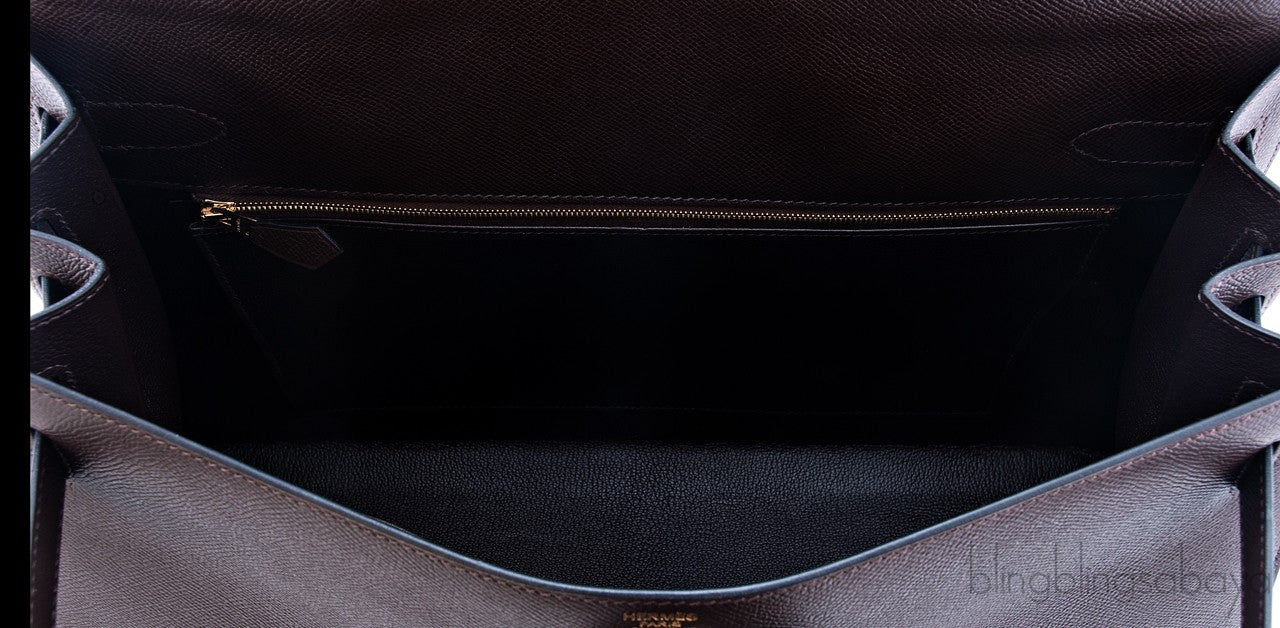 Kelly 40 Choco Epsom Sellier