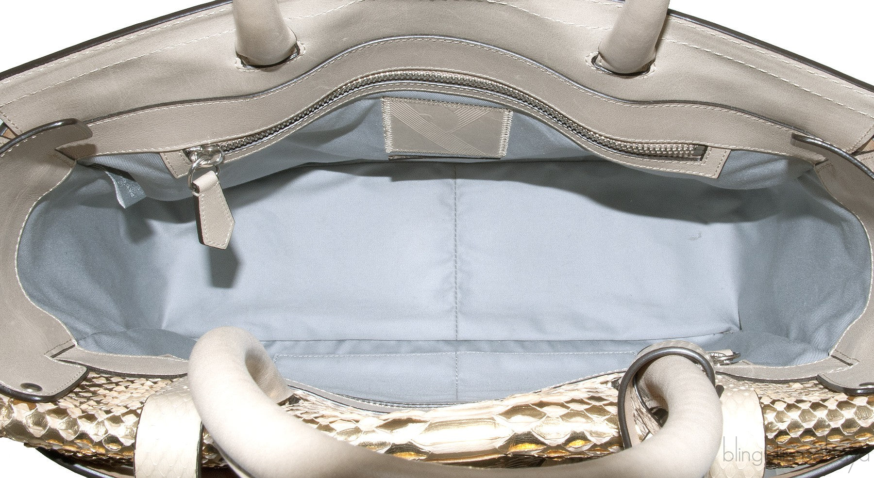 Beige Canvas Python Boxer