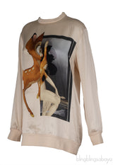 Givenchy Bambi Print Silk Sweatshirt S