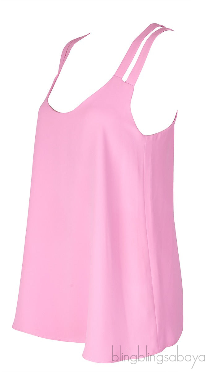 Neon Pink Sleeveless A-line Top