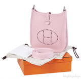 Hermès Mini Evelyne TPM 16 Rose Sakura Amazone Taurillon Clemence PHW