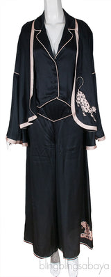 Black Jacket , Blazer & Pajama Set