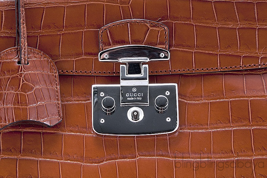 Lady Lock Top Handle Crocodile