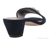 Crystal Velvet Slip-on Sandal