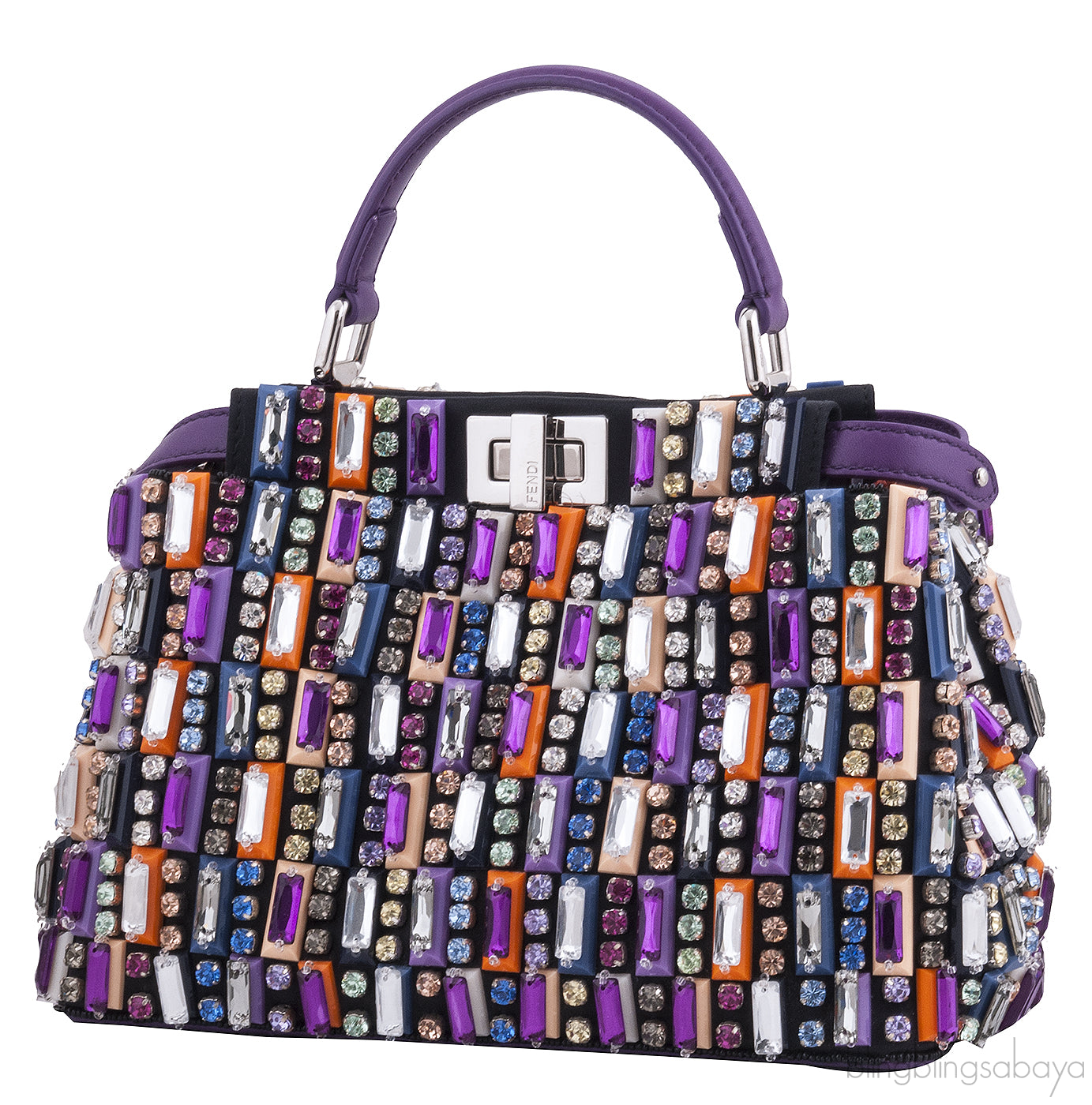 Peekaboo Mini Jeweled Satchel Bag