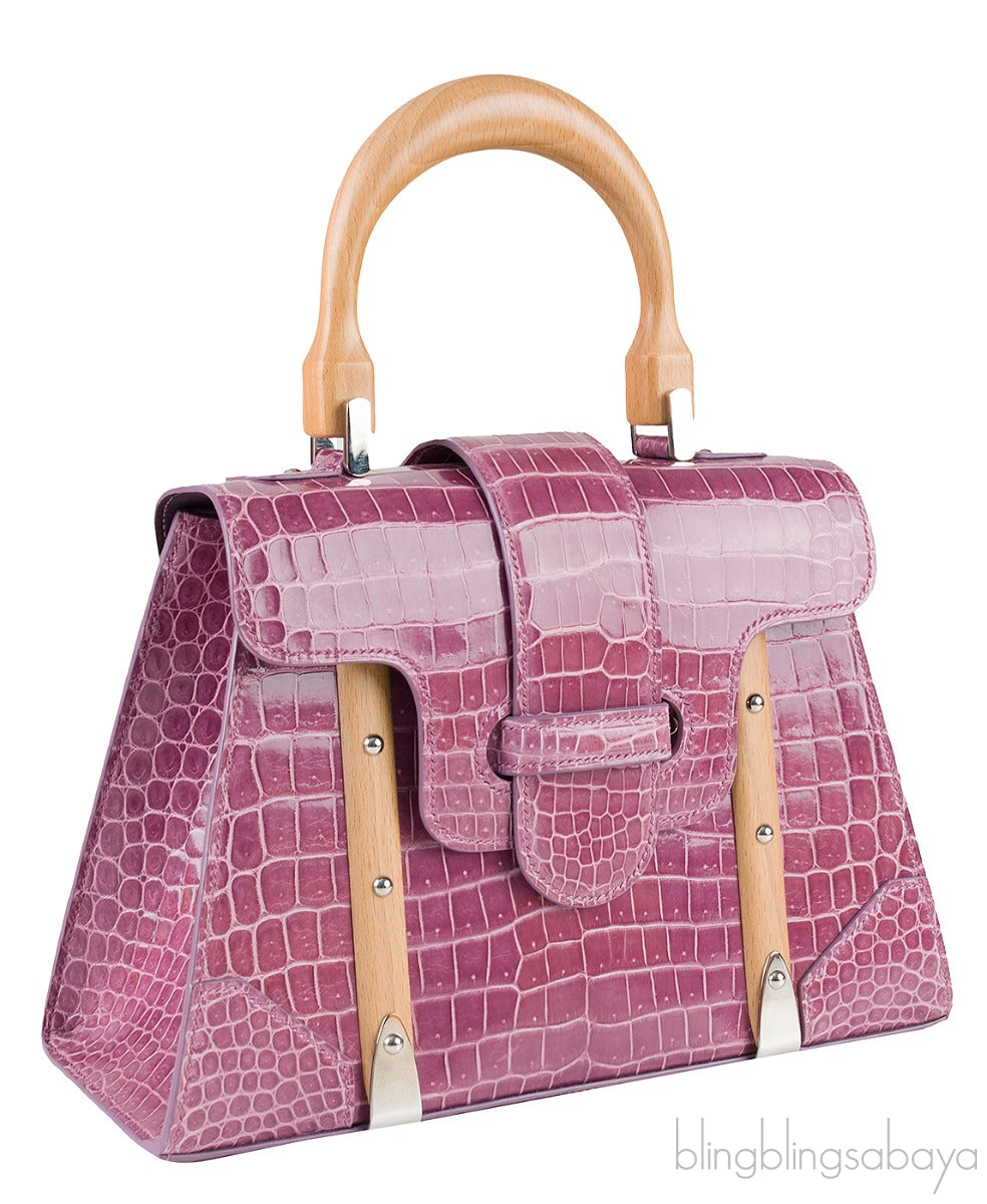 Saigon PM Purple Crocodile Bag