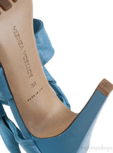 Bottega Veneta Blue Point Leather Slingback Pumps
