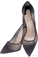 Follies Velvet-Dotted Mesh Pumps