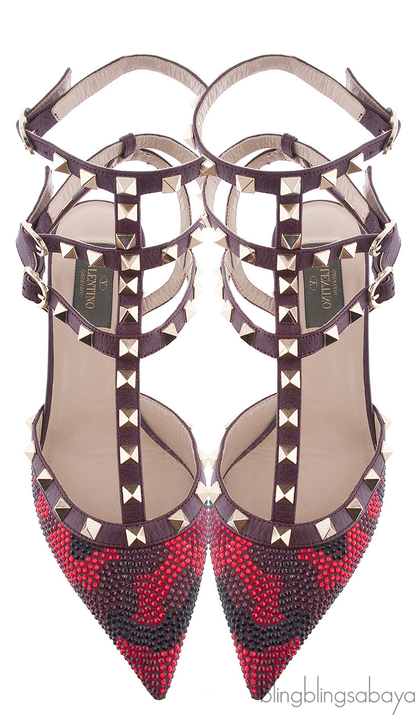 Crystal Emb. Rockstud Pumps