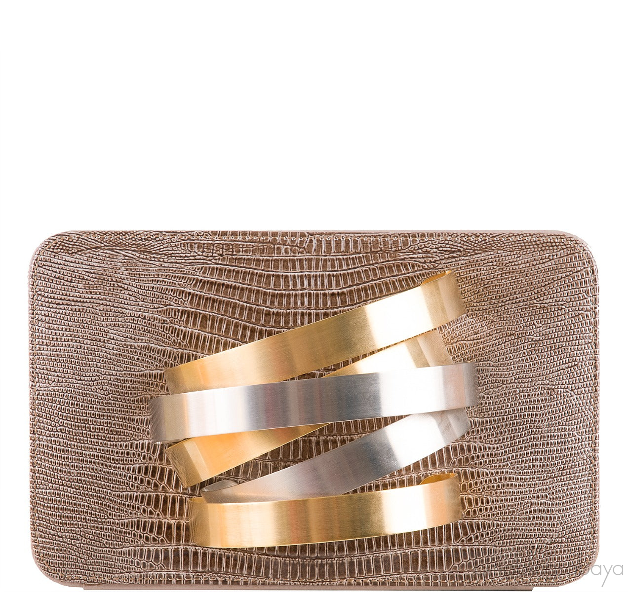 Coil Cuffbox Lizard Print Clutch