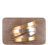 Coil Cuffbox Lizard Print Clutch
