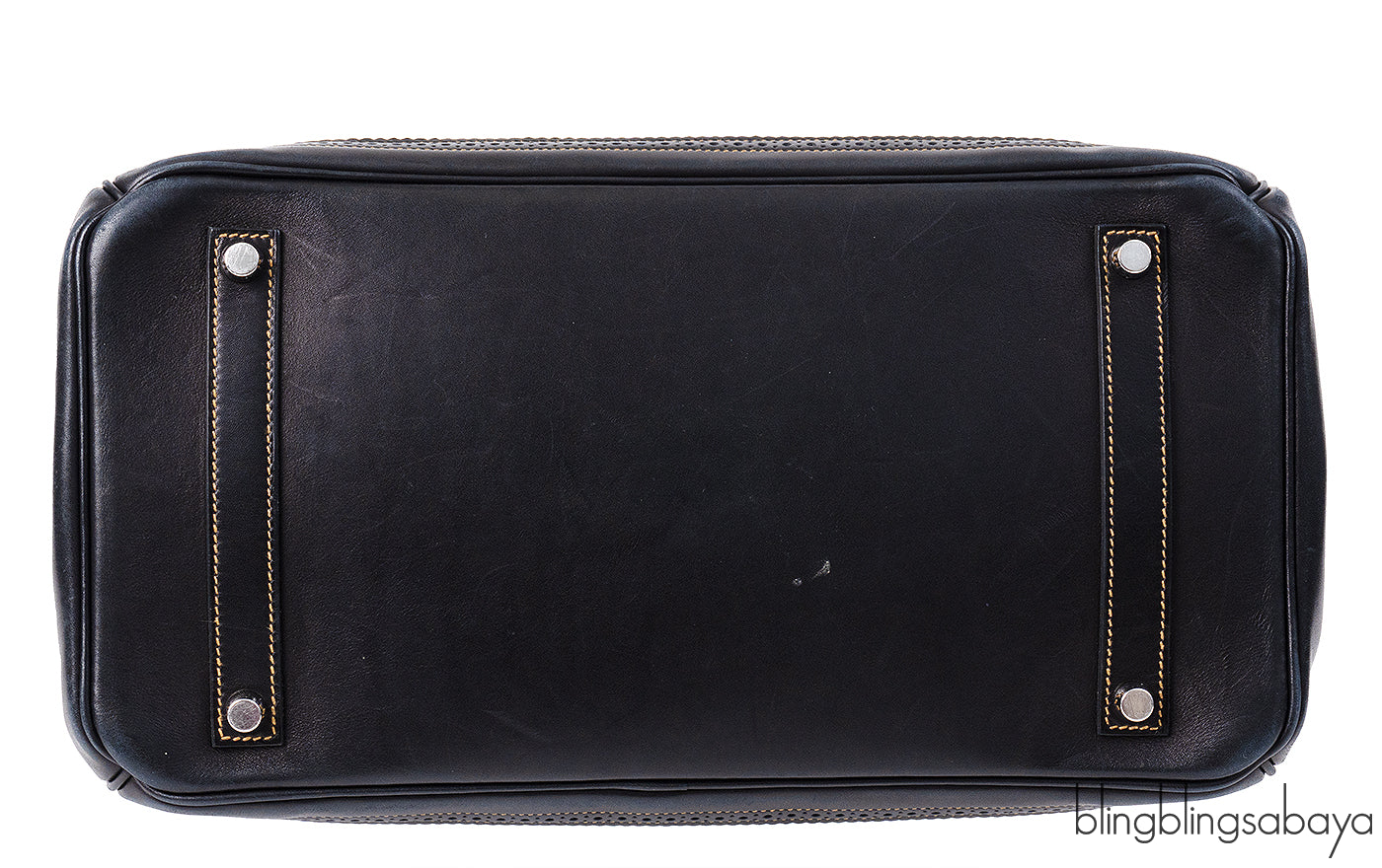 Hermès Birkin 35 Ghillies Noir Veau Evercolor Denim Fonce