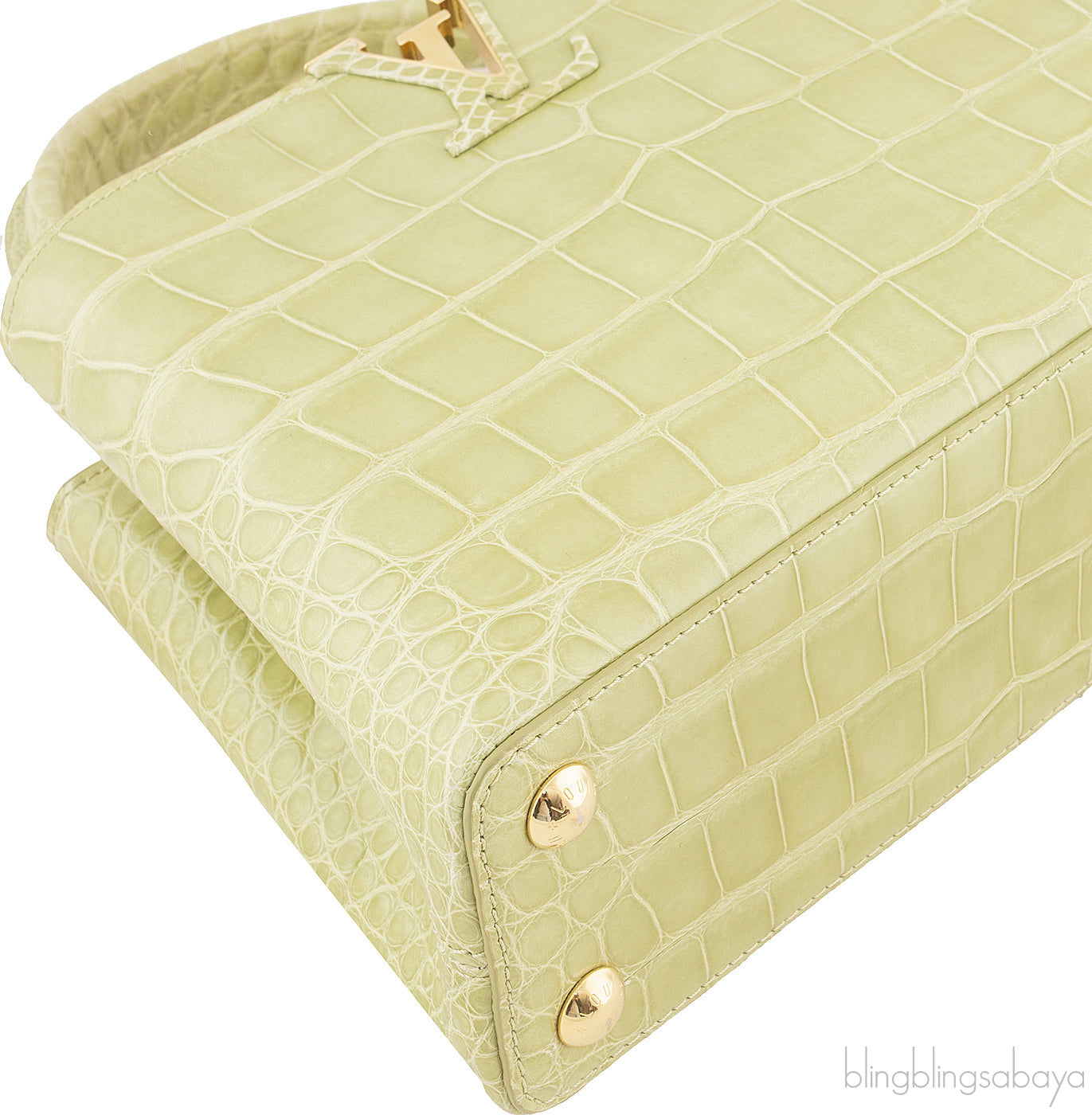 Capucine Crocodile Vert  d\'eau BB