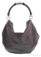 Indy Dark Brown Ostrich Hobo