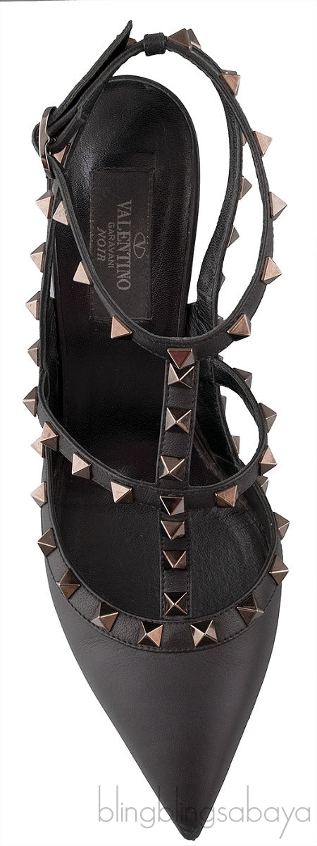 So Black Rockstud Heels