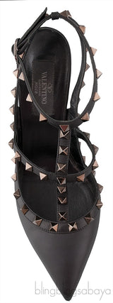 So Black Rockstud Heels
