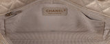 Crystal Bead Jewel Gold Medium Flap Bag