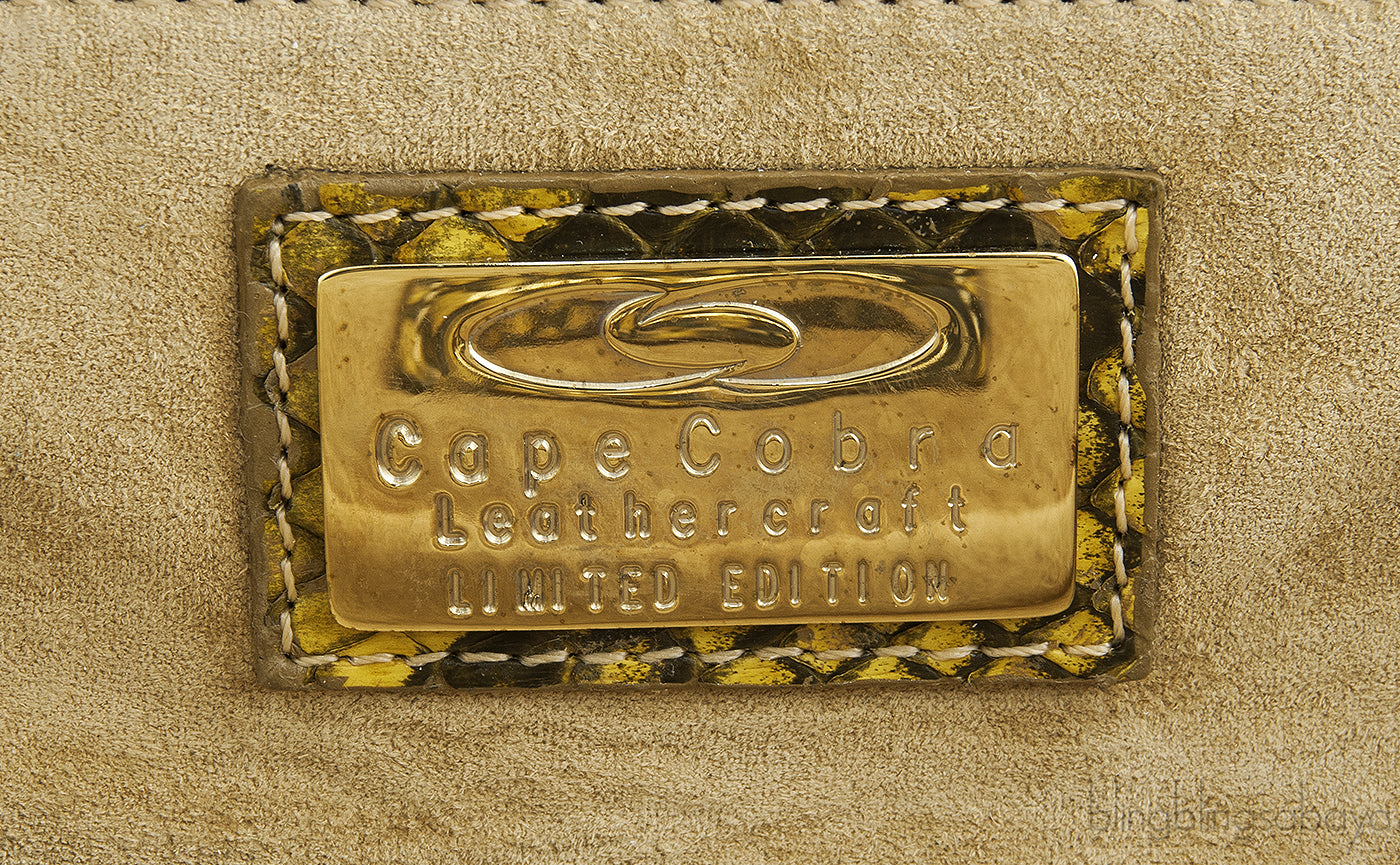 Yellow Python Clutch Bag