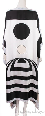 Multicolor Silk Kaftan Dress
