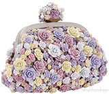 Miss Dea Floral Applique Clutch