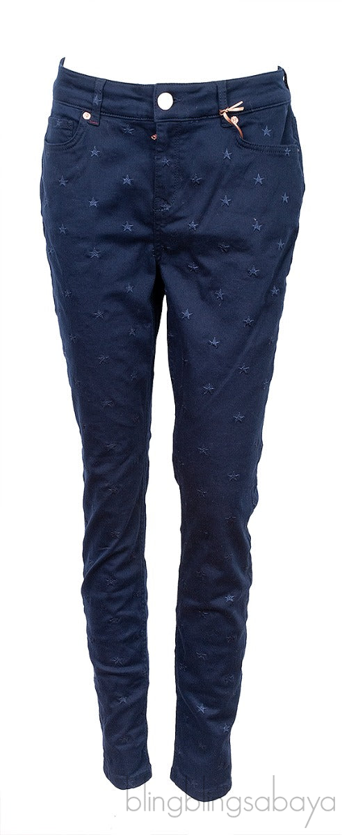 Embroidered Star Skinny Jeans